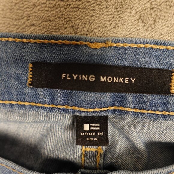 Flying Monkey Jeans low rise skinny women's 32 blue‎ denim fade lightweight - Picture 4 of 14